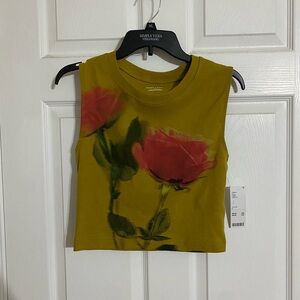 Silence + noise Rosetta blurry graphic tank top